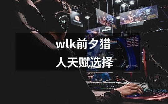 wlk前夕猎人天赋选择-第1张-游戏相关-尔合网