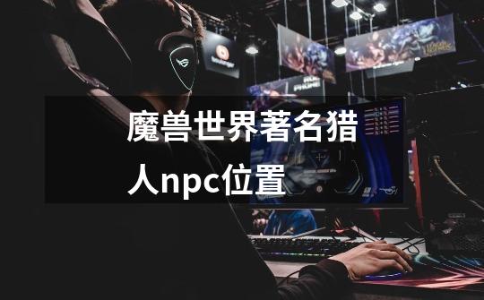 魔兽世界著名猎人npc位置-第1张-游戏相关-尔合网