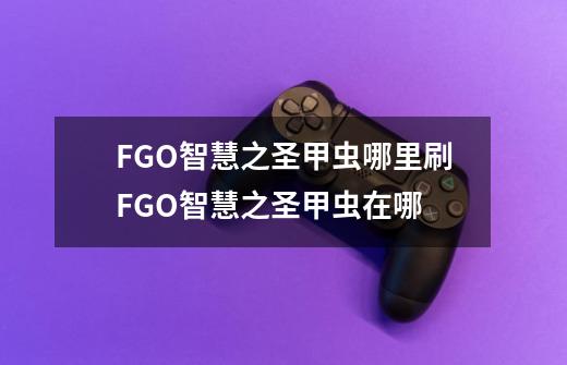 FGO智慧之圣甲虫哪里刷FGO智慧之圣甲虫在哪-第1张-游戏相关-尔合网