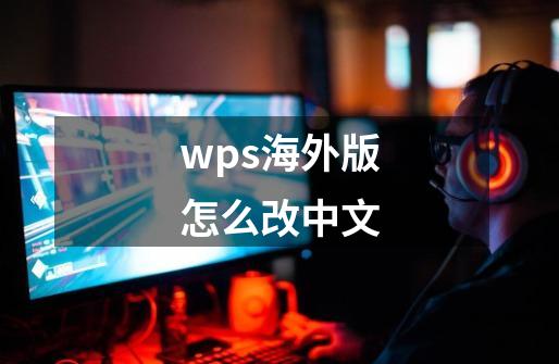 wps海外版怎么改中文-第1张-游戏相关-尔合网