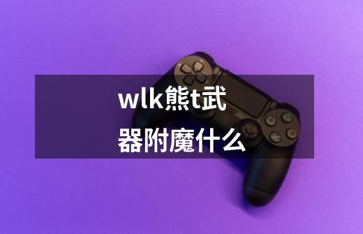 wlk熊t武器附魔什么-第1张-游戏相关-尔合网