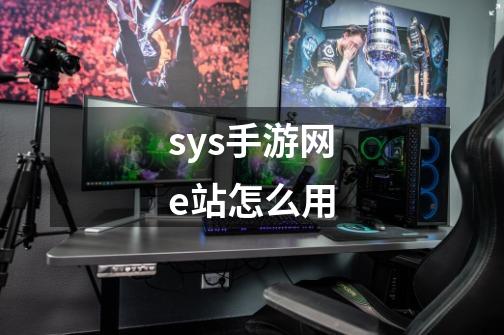 sys手游网e站怎么用-第1张-游戏相关-尔合网