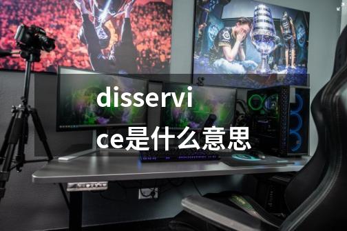 disservice是什么意思-第1张-游戏相关-尔合网