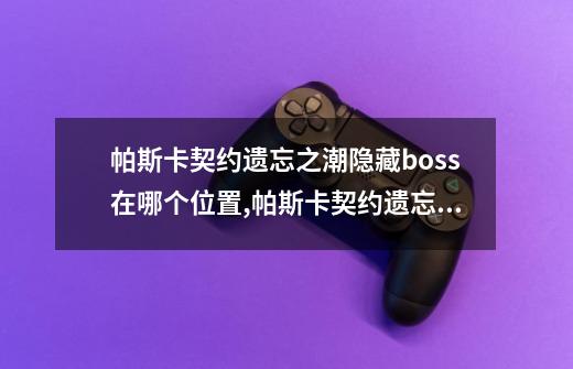 帕斯卡契约遗忘之潮隐藏boss在哪个位置,帕斯卡契约遗忘之潮-第1张-游戏相关-尔合网