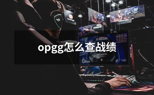 opgg怎么查战绩-第1张-游戏相关-尔合网