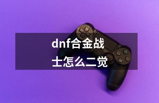 dnf合金战士怎么二觉-第1张-游戏相关-尔合网