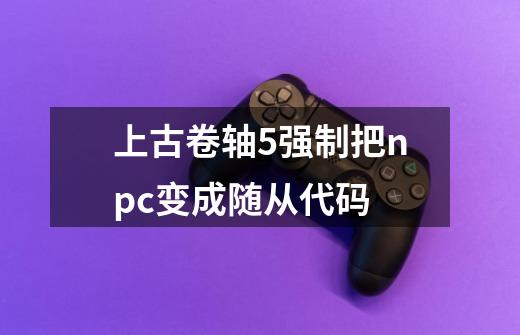 上古卷轴5强制把npc变成随从代码-第1张-游戏相关-尔合网